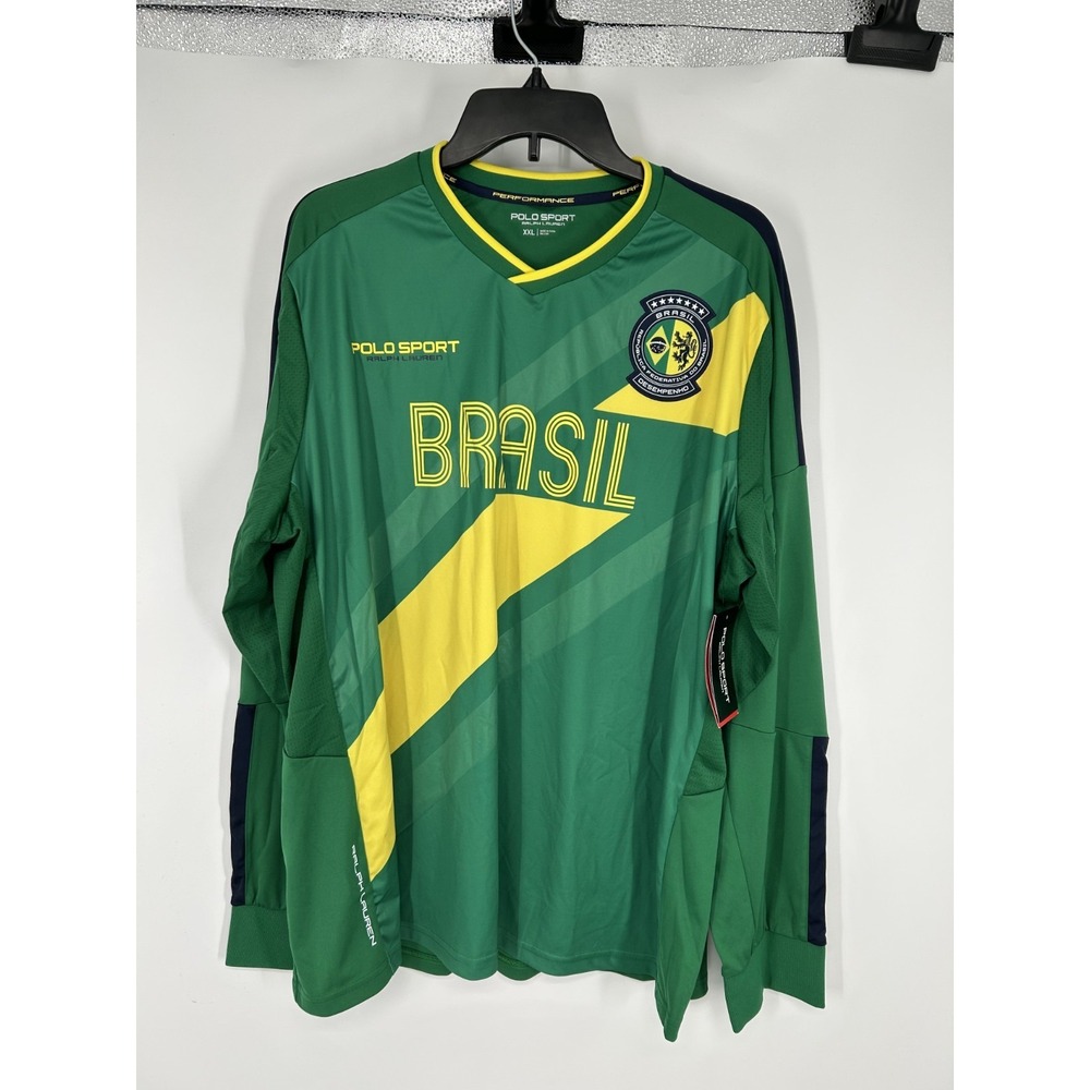 Polo Sport Ralph Lauren Brasil Brazil Performance Jersey Long Sleeve Mens 2XL